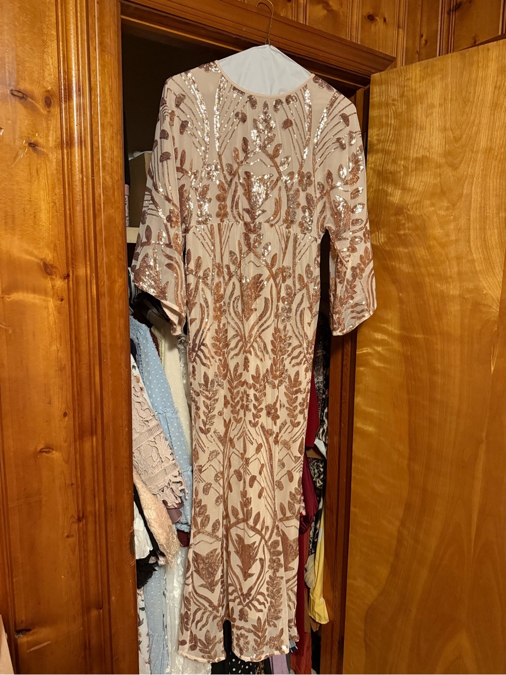 Dainty Jewells Rose Gold Sequin Maxi Dress